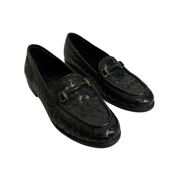 Bass Vintage Women’s Leola Leather Basket Weave Slip On Horsebit Loafers Size 6 - Picture 1 of 11